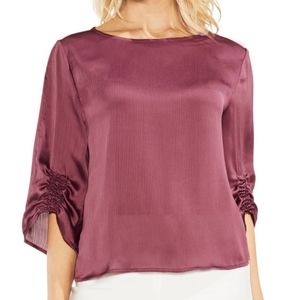 Vince Camuto Textured Satin Blouse